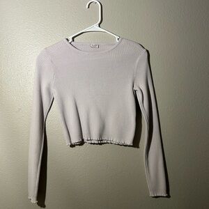 Women's Ribbed Long Sleeve Top - pink